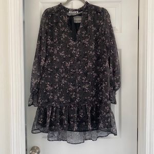 Long sleeves mini dress